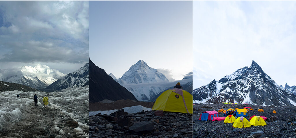 camping at K2 base camp by team skardu trekkers