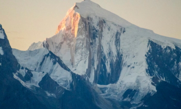 Spantik peak front view at sunrise expedition pic