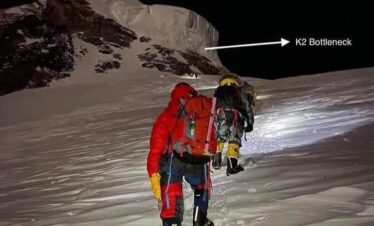 trekking in night towards k2 base camp