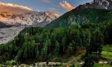 view of nangaparbat at sunset