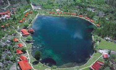 Ariel view of shangriila lake