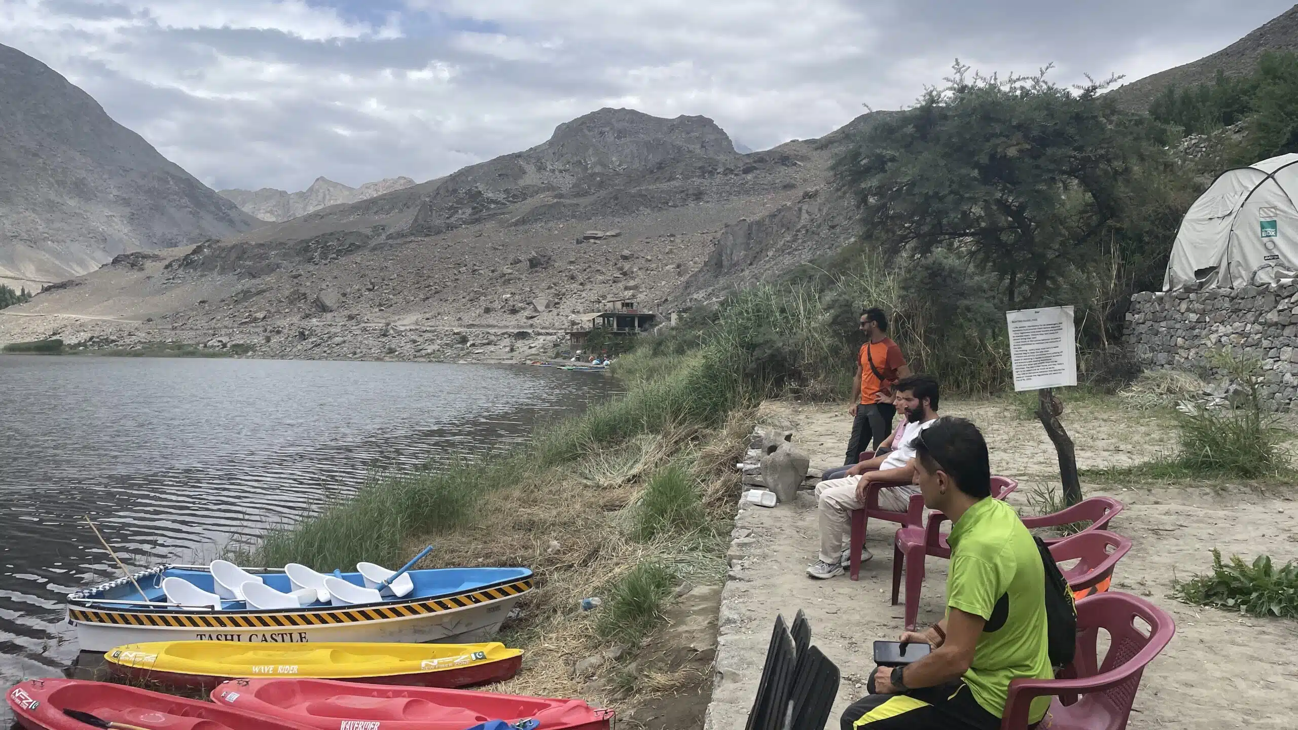 Borith Lake Hunza surrounded by mountains