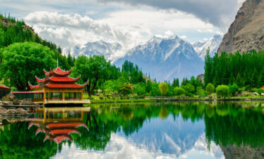 Shangrilla Lake Skardu In Summer Greenery