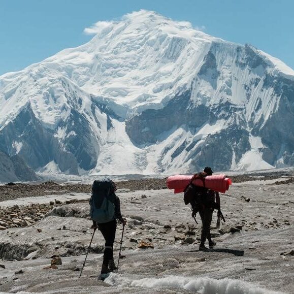 Trekkers heading towards k2 basecamp during K2 and GGLA trek