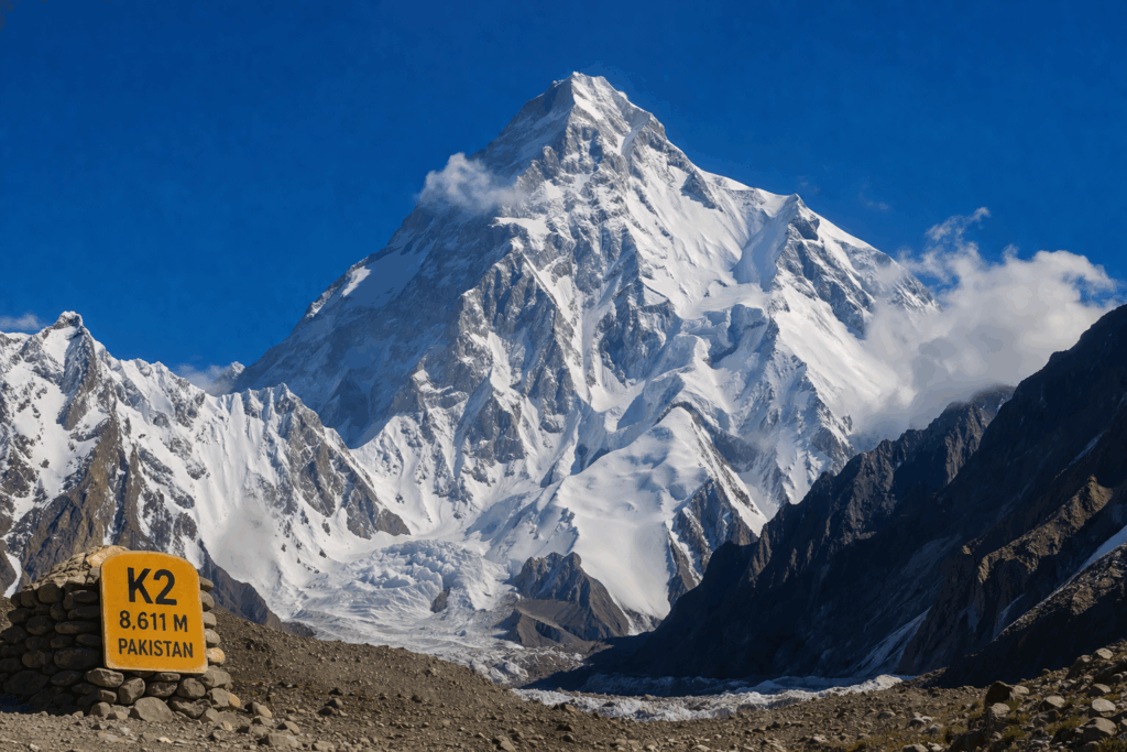 k2 situated in Northern Areas of Pakistan