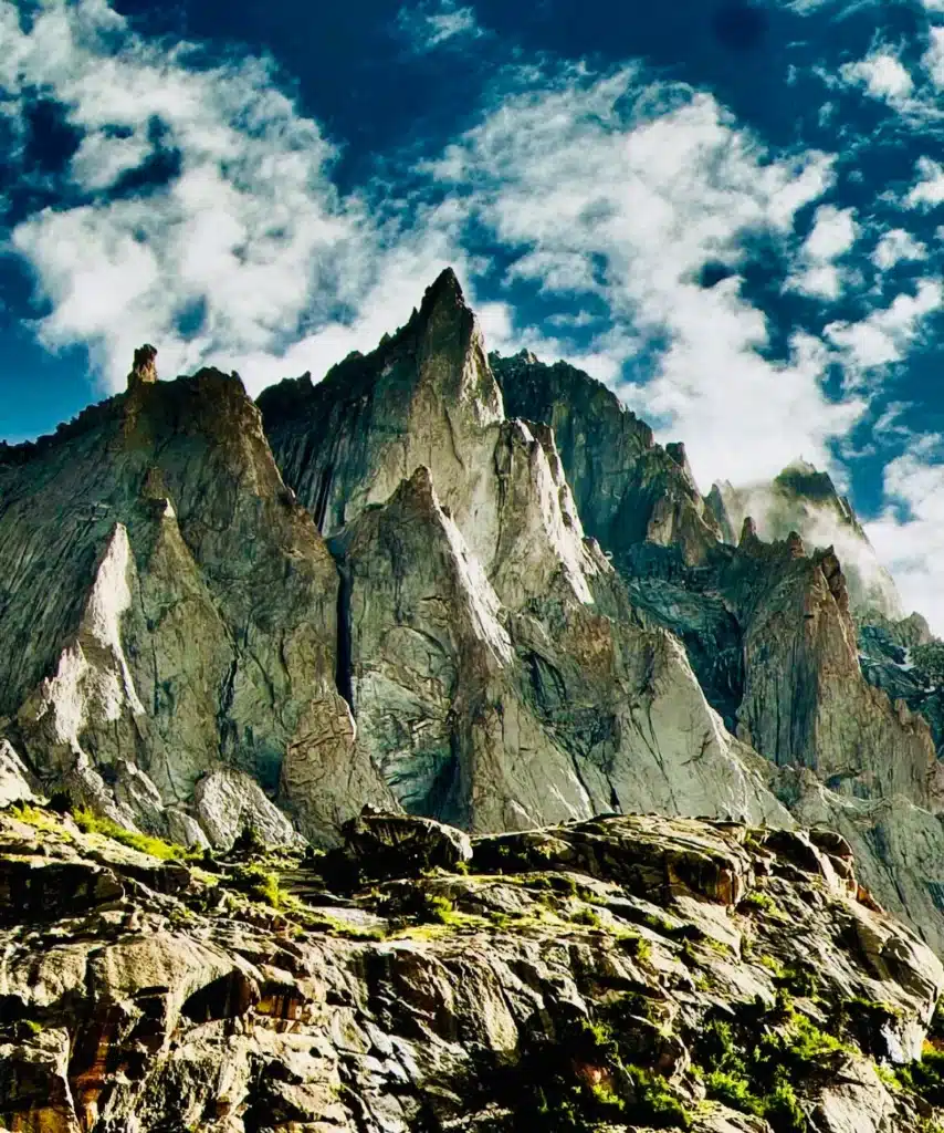 Scenic view of Amin Braq peak in Nangma Valley Karakoram