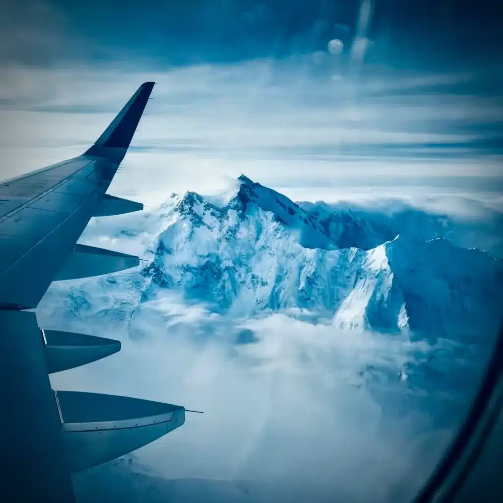 Aerial view of Nanga Parbat during Skardu Airport flight