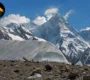 Masherbrum (K1) mountain in Pakistan's Karakoram Range with Skardu Trekkers branding, featured image for the complete guide to K1.