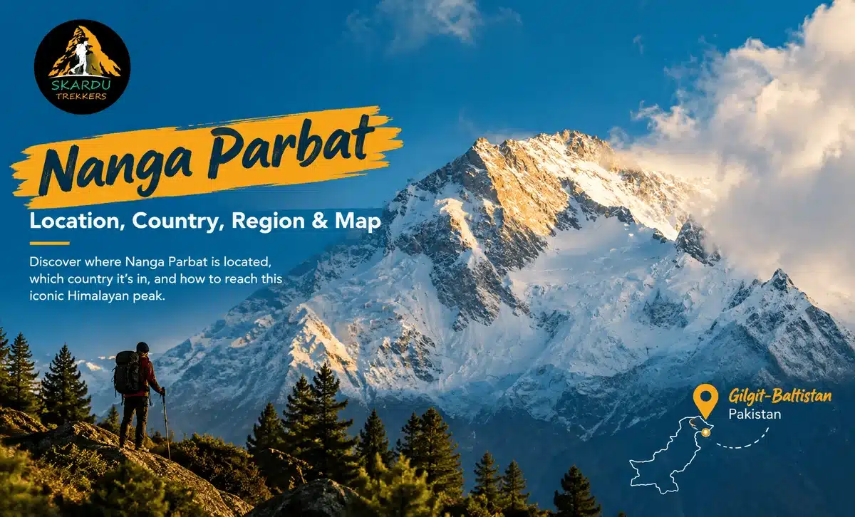 Nanga Parbat in Gilgit-Baltistan, Pakistan – location, region and map